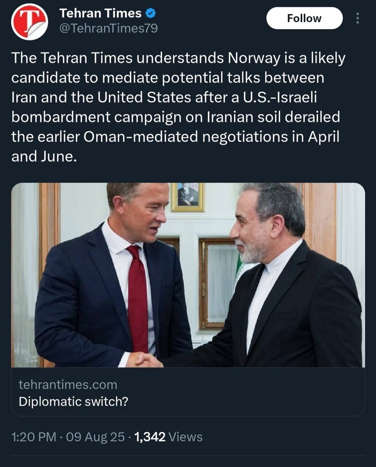تهران تایمز: مذاکرات ایران و آمریکا ممکن است از این ماه آغاز شود