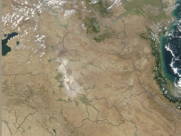 دریاچه ارومیه در تصویر جدید ناسا به طور کامل محو شد