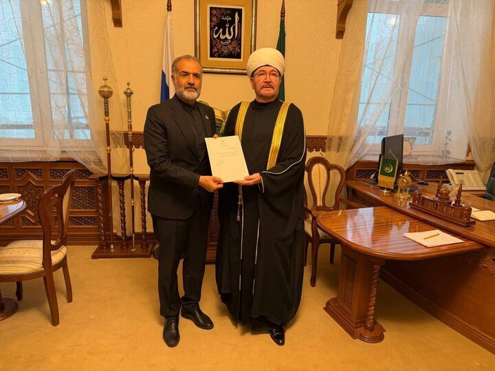 پیام رهبر انقلاب، آیت الله مجتبی خامنهای به رئیس شورای مفتیان فدراسیون روسیه ابلاغ شد پیام رهبر انقلاب، آیت الله مجتبی خامنهای به رئیس شورای مفتیان فدراسیون روسیه ابلاغ شد