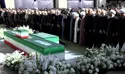 اقامه نماز بر پیکرهای رهبر شهید و خانواده ایشان به امامت آیت‌الله سبحانی