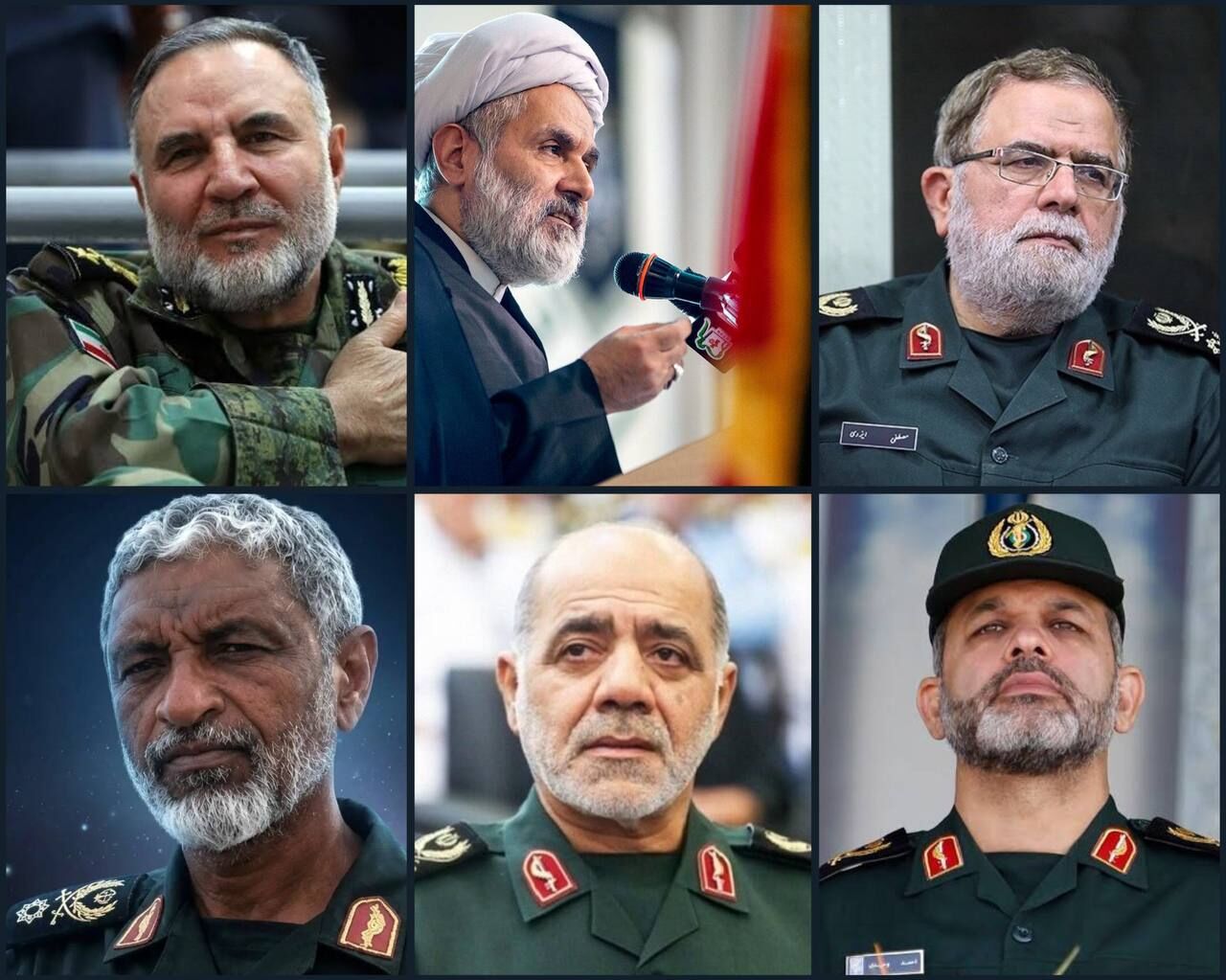 انتصاب شش فرمانده عالی‌رتبه در ستاد کل نیروهای مسلح، سپاه پاسداران و بسیج مستضعفین