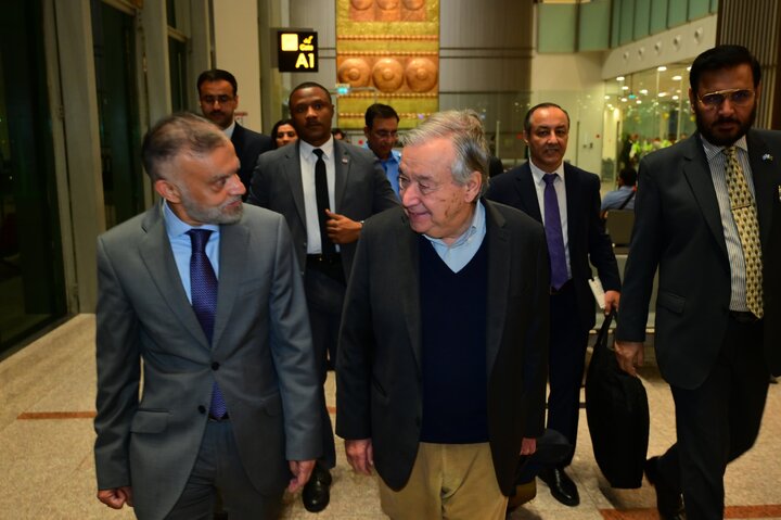 گوترش وارد اسلامآباد شد؛ وزارت خارجه پاکستان اهداف این سفر را اعلام کرد گوترش وارد اسلامآباد شد؛ وزارت خارجه پاکستان اهداف این سفر را اعلام کرد