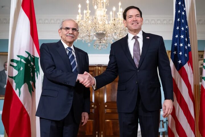  دیدار روبیو و نخست‌وزیر لبنان در واشنگتن