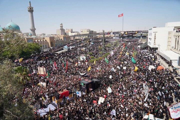 پایان مراسم تشییع باشکوه رهبر شهید انقلاب در نجف اشرف پایان مراسم تشییع باشکوه رهبر شهید انقلاب در نجف اشرف