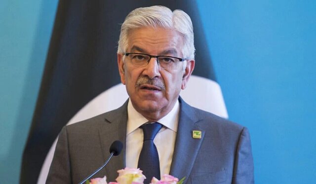 وزیر دفاع پاکستان: کشورهای مسلمان باید، به سبک یک اتحاد جمعی، اختلافات دوجانبه خود را کنار بگذارند و در برابر اسرائیل متحد شوند وزیر دفاع پاکستان: کشورهای مسلمان باید، به سبک یک اتحاد جمعی، اختلافات دوجانبه خود را کنار بگذارند و در برابر اسرائیل متحد شوند